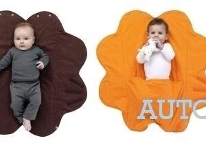 WallaBoo Baby Wrap Fleur mazuļu sedziņa krāsa Sun Orange