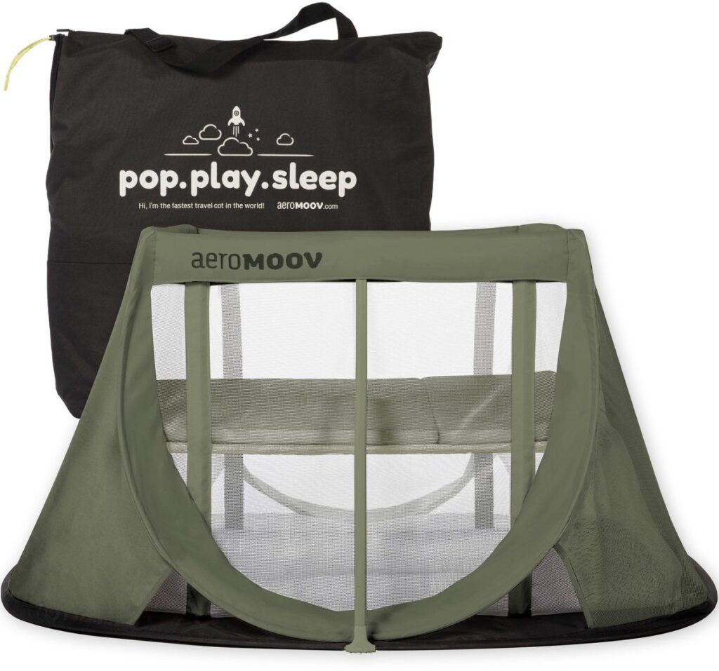 AeroMoov Travel Cot ceļojumu gultiņa krāsa Green Moss
