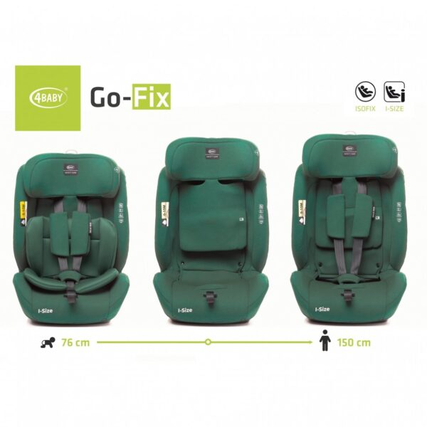Autokreslini.lv | Go-Fix autokrēsliņš bērniem 76-150cm krāsa Dark Green bilde #29