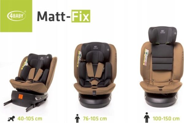 Autokreslini.lv | Matt-Fix autokrēsliņš 40-150cm krāsa Mokka bilde #25