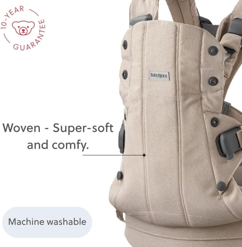 BabyBjorn Harmony ergosoma mazuļiem 0-3gadiem krāsa Light Beige Woven Melange
