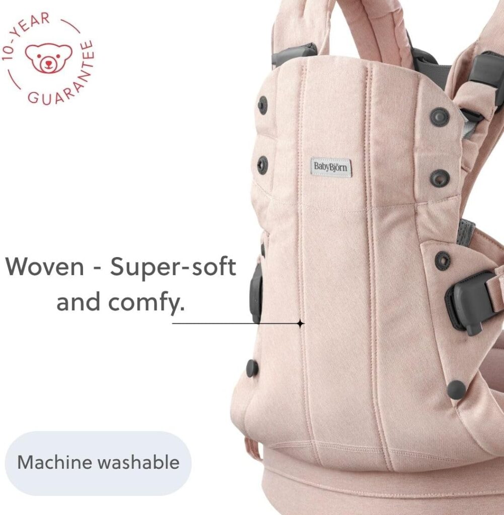 BabyBjorn Harmony ergosoma mazuļiem 0-3 gadiem krāsa Light Pink Woven Melange