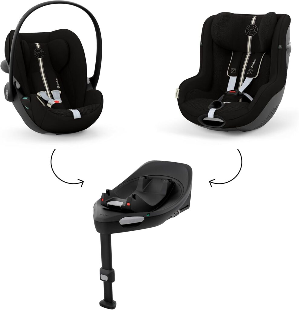 Cybex Sirona G3 PLUS sēžamā daļa bērniem 61-105cm krāsa Moon Black + Base G3 rotējoša Isofix bāze