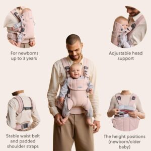 BabyBjorn Harmony ergosoma mazuļiem 0-3 gadiem krāsa Light Pink Woven Melange