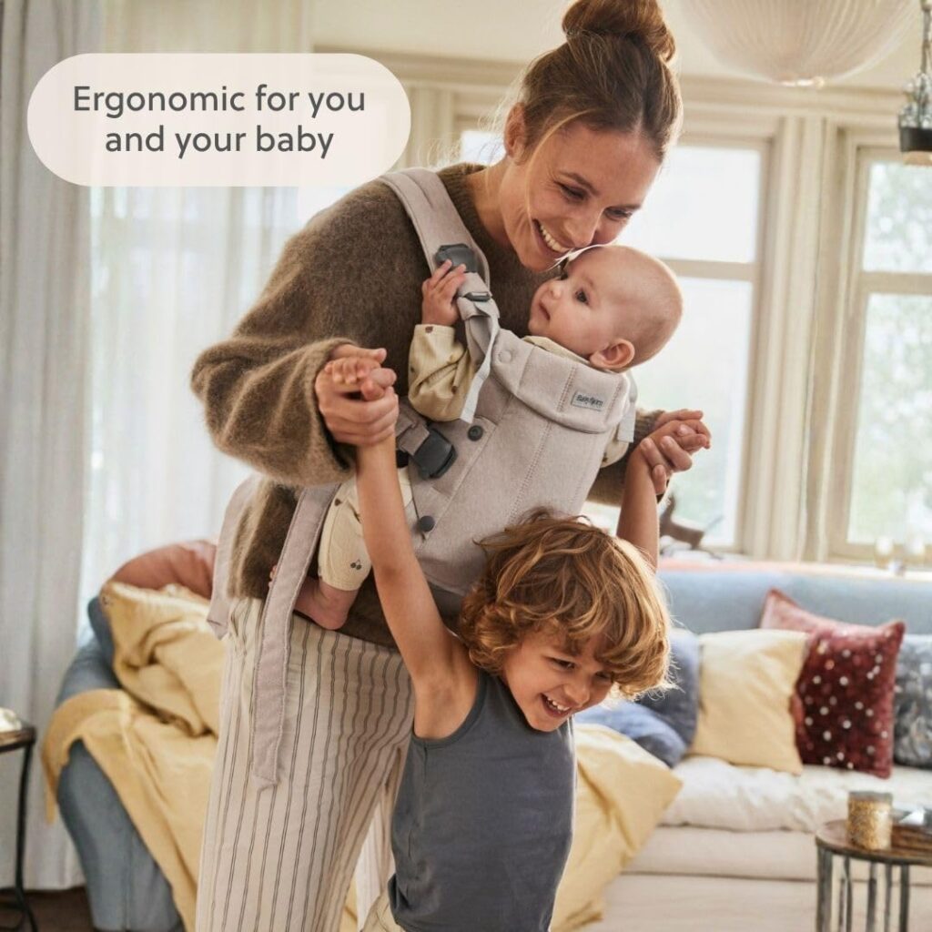 BabyBjorn Harmony ergosoma mazuļiem 0-3gadiem krāsa Light Beige Woven Melange