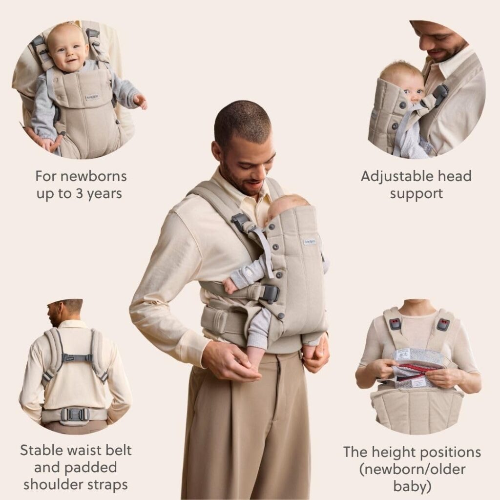 BabyBjorn Harmony ergosoma mazuļiem 0-3gadiem krāsa Light Beige Woven Melange