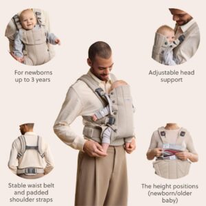 BabyBjorn Harmony ergosoma mazuļiem 0-3gadiem krāsa Light Beige Woven Melange