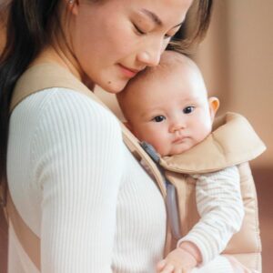 BabyBjorn MINI ergosoma mazuļiem 0-12mēn. krāsa Beige Woven