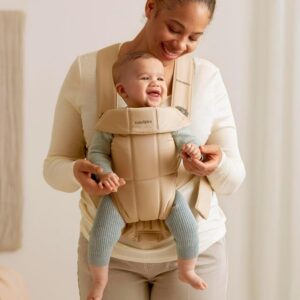 BabyBjorn MINI ergosoma mazuļiem 0-12mēn. krāsa Beige Woven