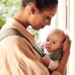 BabyBjorn MINI ergosoma mazuļiem 0-12mēn. krāsa Dark Green Woven