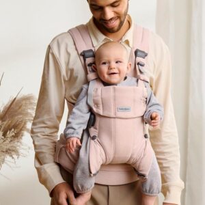 BabyBjorn Harmony ergosoma mazuļiem 0-3 gadiem krāsa Light Pink Woven Melange
