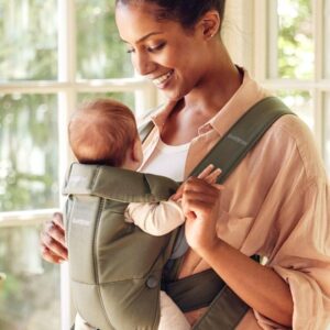 BabyBjorn MINI ergosoma mazuļiem 0-12mēn. krāsa Dark Green Woven