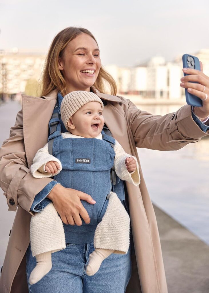BabyBjorn Harmony ergosoma mazuļiem 0-3gadiem krāsa Blue Woven Melange