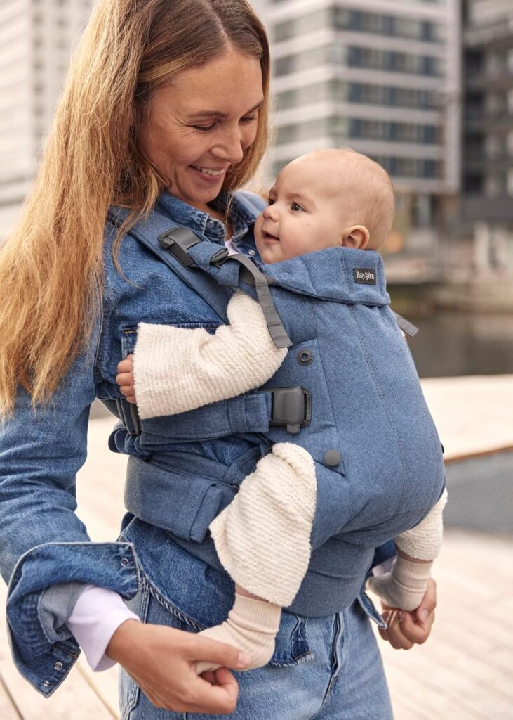 BabyBjorn Harmony ergosoma mazuļiem 0-3gadiem krāsa Blue Woven Melange