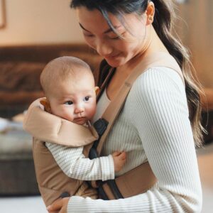 BabyBjorn MINI ergosoma mazuļiem 0-12mēn. krāsa Beige Woven