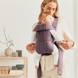 BabyBjorn MINI ergosoma mazuļiem 0-12mēn. krāsa Deep Purple Cotton