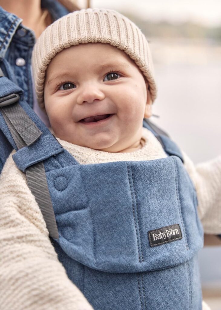 BabyBjorn Harmony ergosoma mazuļiem 0-3gadiem krāsa Blue Woven Melange
