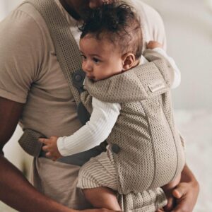BabyBjorn MINI ergosoma mazuļiem 0-12mēn. krāsa Grey Beige 3D