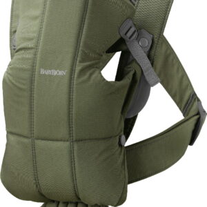 BabyBjorn MINI ergosoma mazuļiem 0-12mēn. krāsa Dark Green Woven