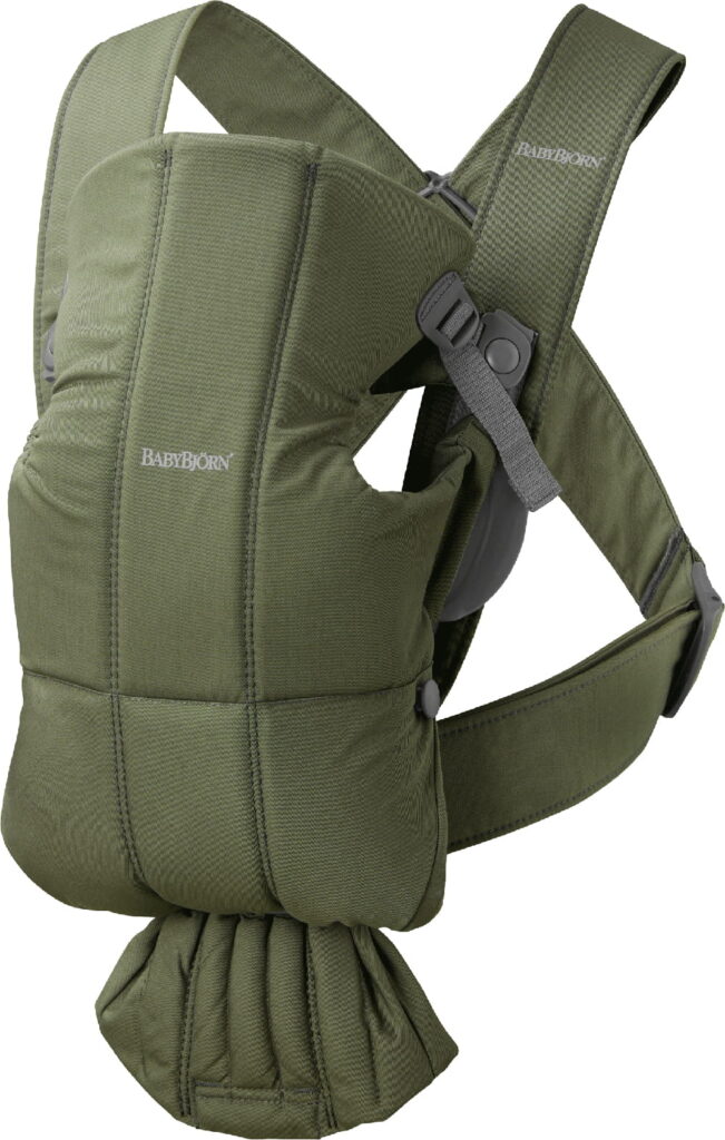 BabyBjorn MINI ergosoma mazuļiem 0-12mēn. krāsa Dark Green Woven