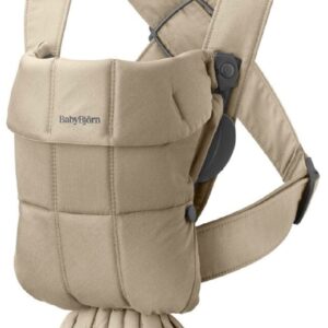 BabyBjorn MINI ergosoma mazuļiem 0-12mēn. krāsa Beige Woven