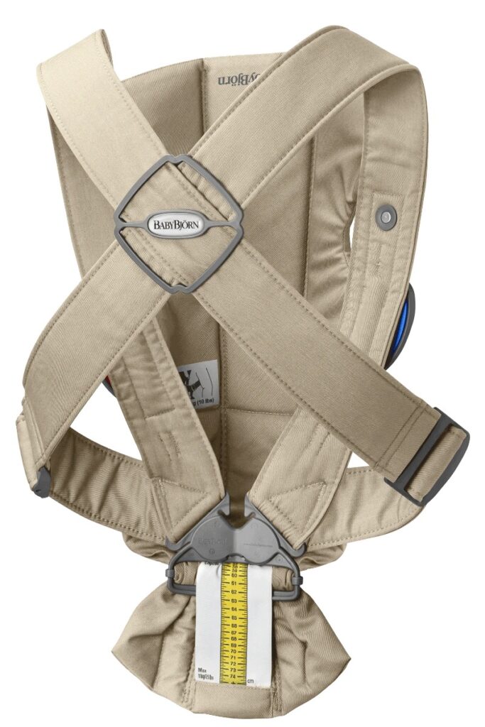 BabyBjorn MINI ergosoma mazuļiem 0-12mēn. krāsa Beige Woven