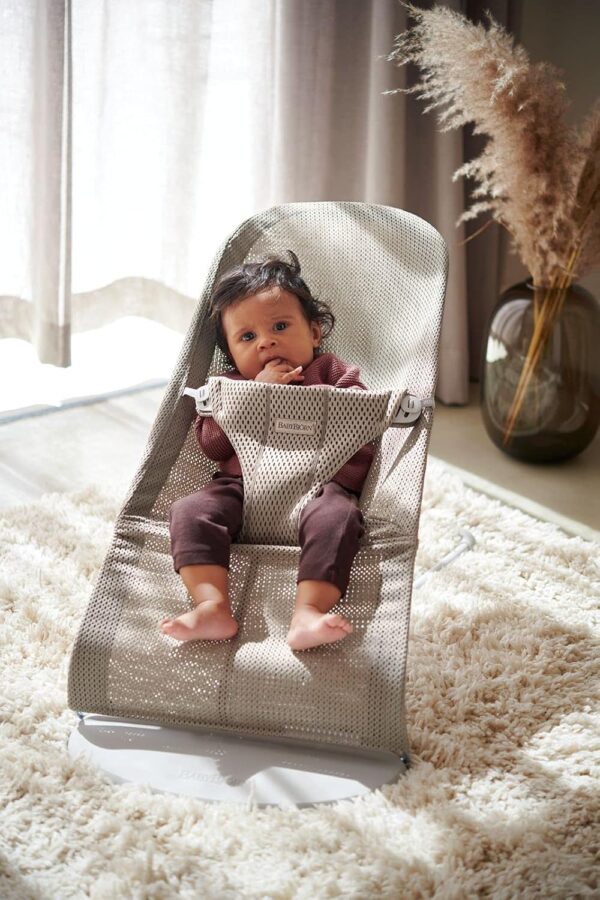 Autokreslini.lv | Balance Bliss mazuļu šūpuļkrēsls krāsa Grey Beige, MESH bilde #3