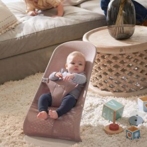 BabyBjorn BLISS šūpuļkrēsls mazuļiem 0-13kg krāsa Dusty Pink, MESH