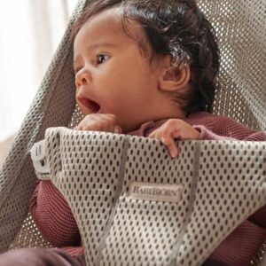 BabyBjorn BLISS šūpuļkrēsls mazuļiem 0-13kg krāsa Grey Beige, MESH