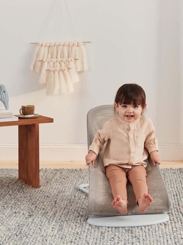 Autokreslini.lv | Babysitter Balance Soft šūpuļkrēsls mazuļiem krāsa Grey Beige/White, MESH bilde #5