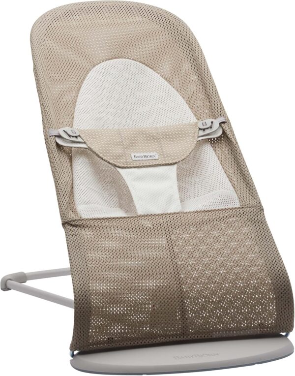 Autokreslini.lv | Babysitter Balance Soft šūpuļkrēsls mazuļiem krāsa Grey Beige/White, MESH bilde #1