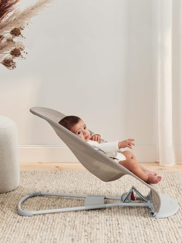 Autokreslini.lv | Babysitter Balance Soft šūpuļkrēsls mazuļiem krāsa Grey Beige/White, MESH bilde #7