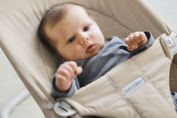 Autokreslini.lv | Babysitter Balance Soft šūpuļkrēsls mazuļiem krāsa Light Beige, Woven Jersey, Tri-Fabric bilde #3