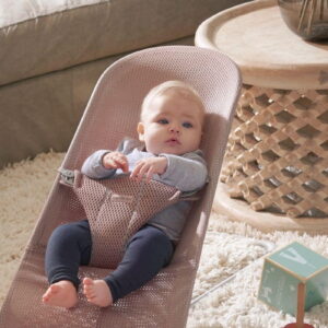 BabyBjorn BLISS šūpuļkrēsls mazuļiem 0-13kg krāsa Dusty Pink, MESH