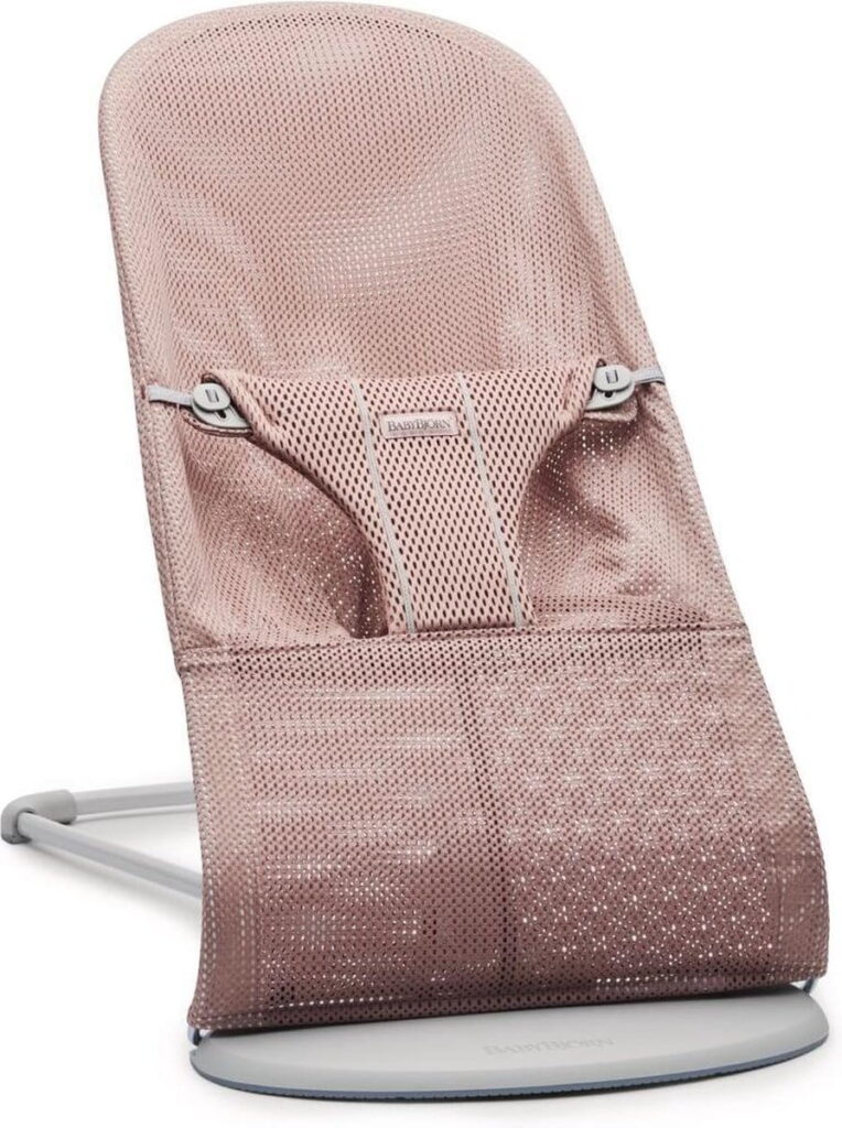 BabyBjorn BLISS šūpuļkrēsls mazuļiem 0-13kg krāsa Dusty Pink, MESH