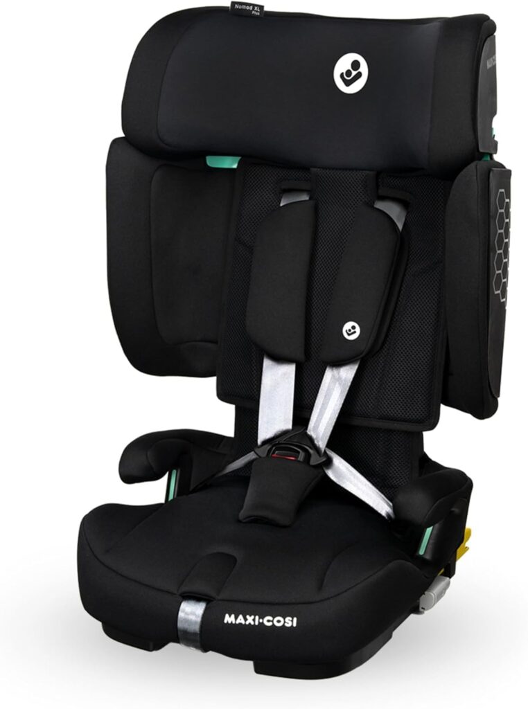 Maxi Cosi Nomad XL Plus salokāms autokrēsliņš bērniem 76-150cm krāsa Authentic Black