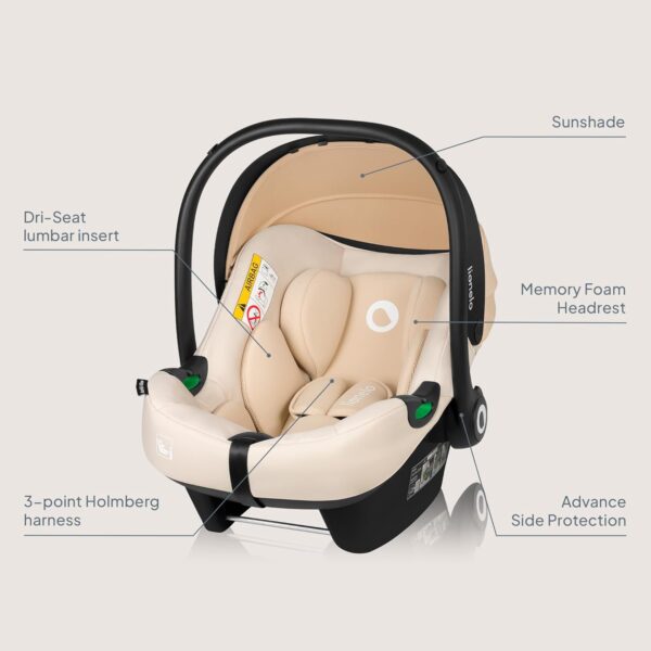 Autokreslini.lv | Astrid i-Size autokrēsliņš 40-87cm krāsa Beige Sand + Astrid Isofix bāze bilde #25