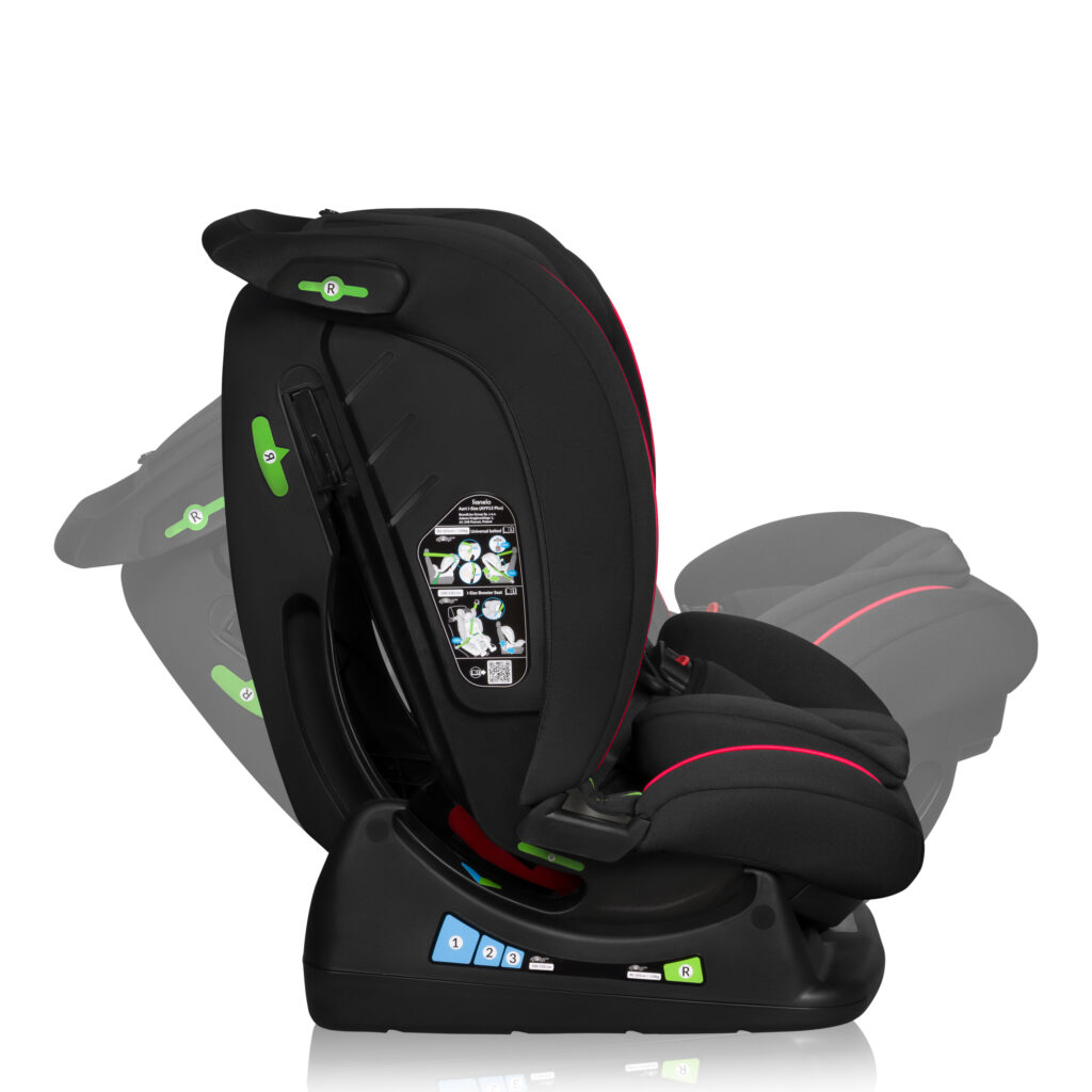 Lionelo Aart I-Size autokrēsliņš bērniem 40-150cm krāsa Black Carbon Red