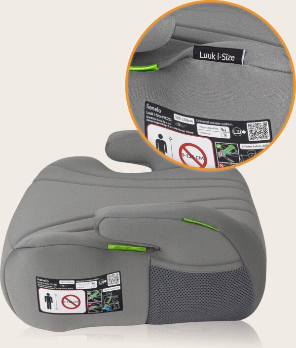 Autokreslini.lv | Luuk I-Size auto paliktnis bērniem 125-150cm krāsa Grey bilde #7