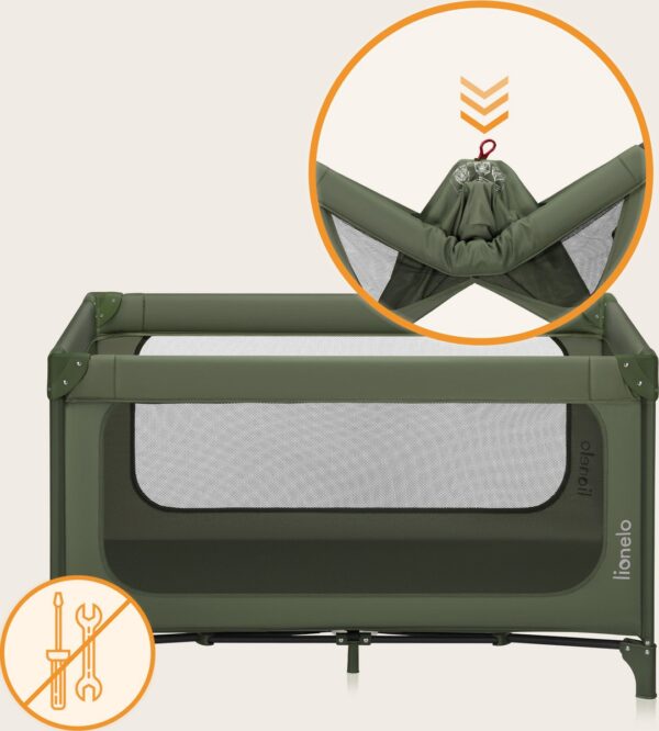 Autokreslini.lv | JASMIN EASY FOLD ceļojumu gulta krāsa GREEN OLIVE bilde #19
