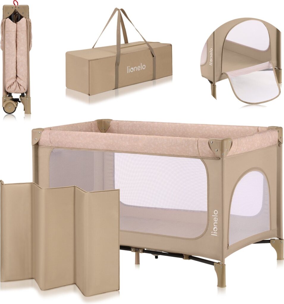 Lionelo JASMIN EASY FOLD ceļojumu gulta krāsa BEIGE SAND
