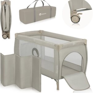 Lionelo STEFI PLUS ceļojumu gulta krāsa BEIGE CAPPUCCINO