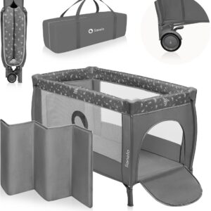 Lionelo STEFI PLUS ceļojumu gulta krāsa GREY WHITE