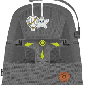 Lionelo JUNE AIR mazuļu šūpuļkrēsliņš krāsa GREY GRAPHITE