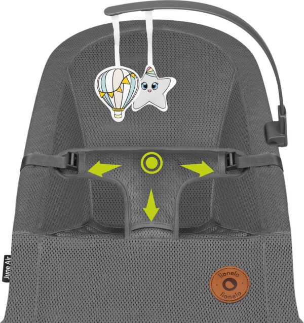 Autokreslini.lv | JUNE AIR mazuļu šūpuļkrēsliņš krāsa GREY GRAPHITE bilde #25