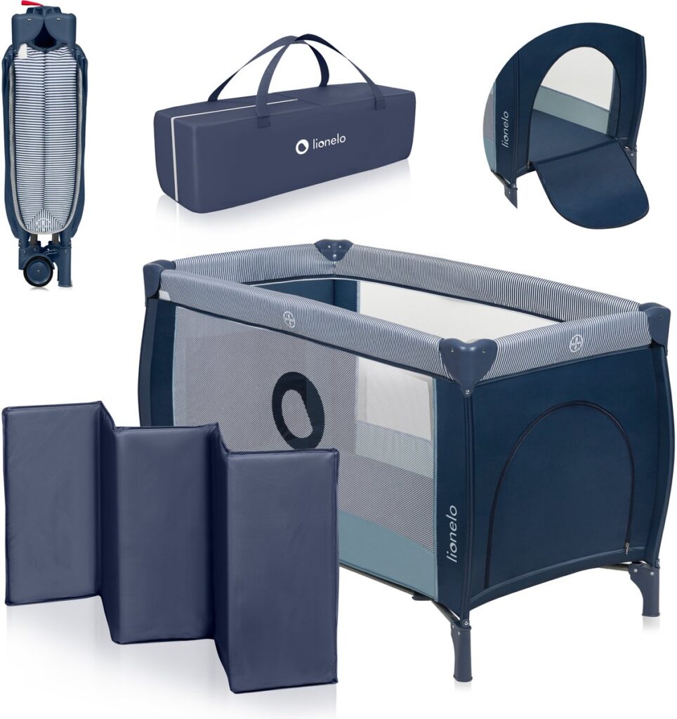 Lionelo SVEN PLUS ceļojumu gulta krāsa BLUE NAVY