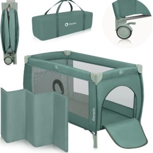 Lionelo STEFI PLUS ceļojumu gulta krāsa GREEN OLIVE