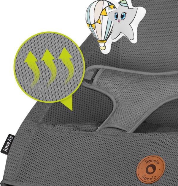 Autokreslini.lv | JUNE AIR mazuļu šūpuļkrēsliņš krāsa GREY GRAPHITE bilde #27