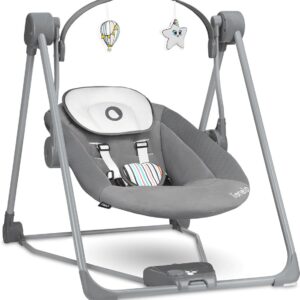 Lionelo OTTO mazuļu šūpuļkrēsliņš krāsa COZY GREY