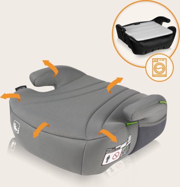 Autokreslini.lv | Luuk I-Size auto paliktnis bērniem 125-150cm krāsa Grey bilde #13
